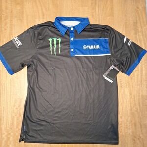 New Yamaha Black Polo Monster Energy Racing - size XL